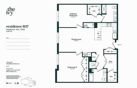 B37-AP-B26 Floor Plan at The Ivy, Chatham, 07928